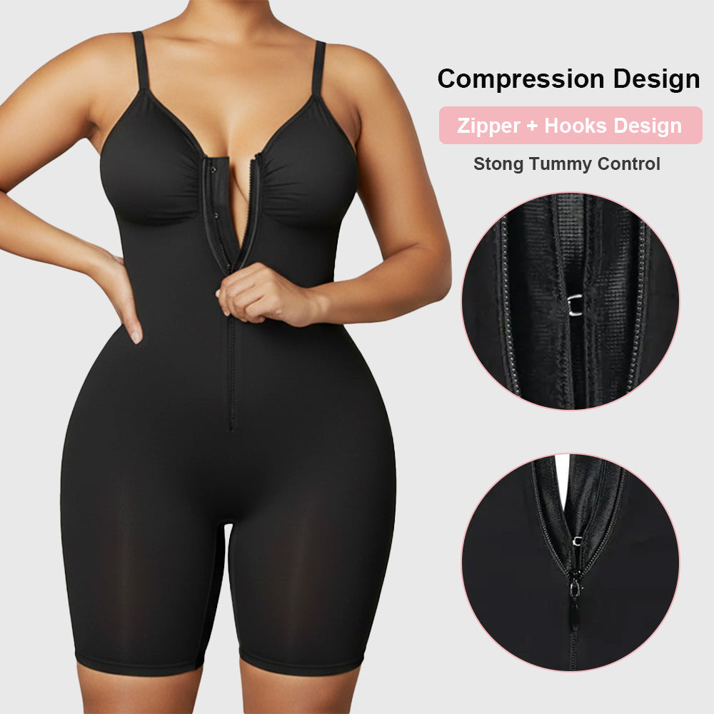 Shapenix Tummy Control Zip Sculpt Bodysuit