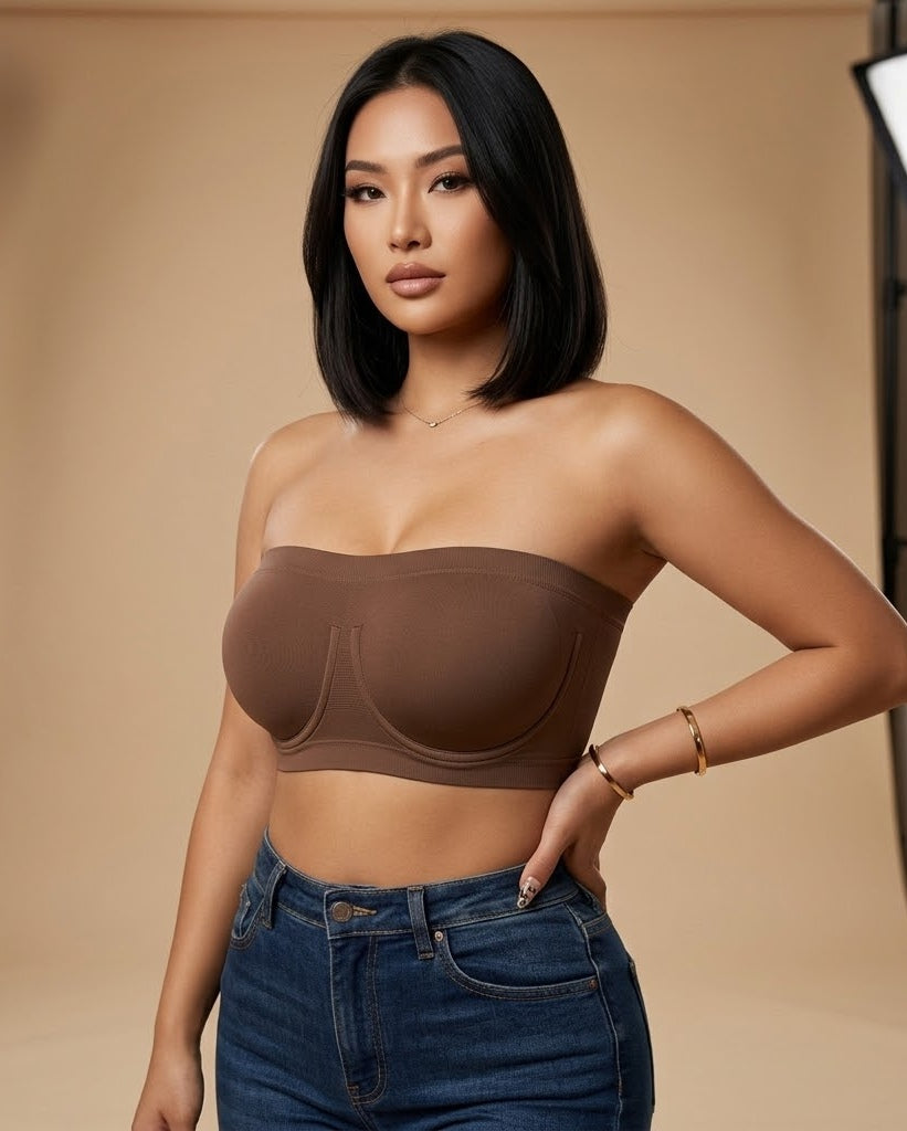 Shapenix Strapless Non-slip Tube Top Bra