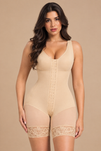 Shapenix Fajas zipper snatch waist tummy control butt lifting body shaper  bodysuit