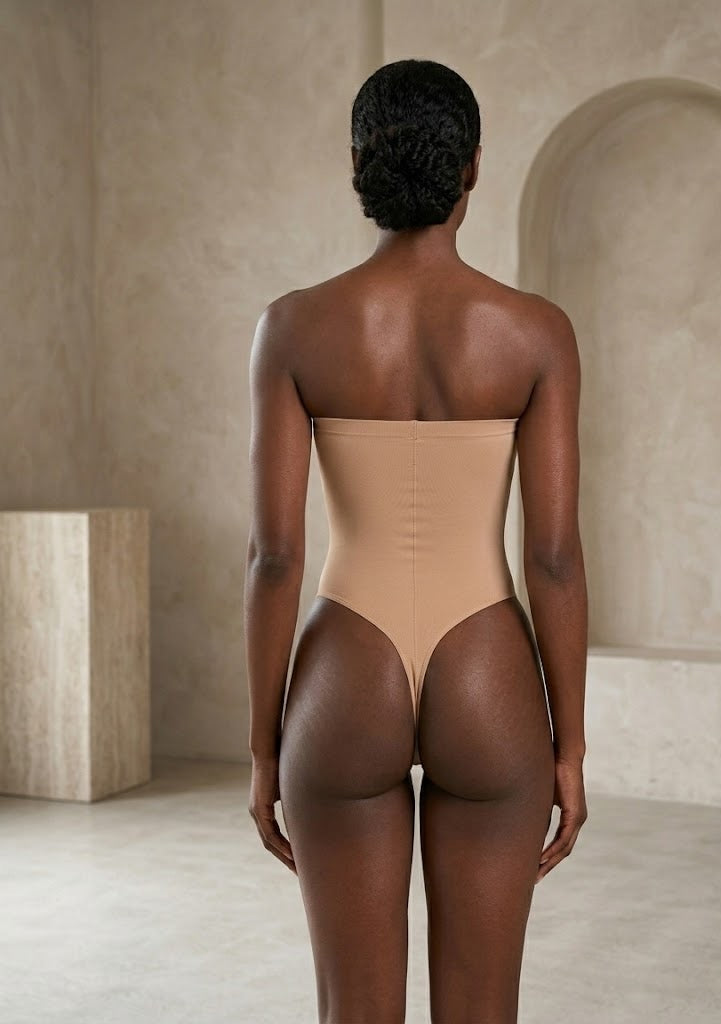Shapenix Strapless Snatch Waist Thong Bodysuit