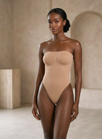 Shapenix Strapless Snatch Waist Thong Bodysuit
