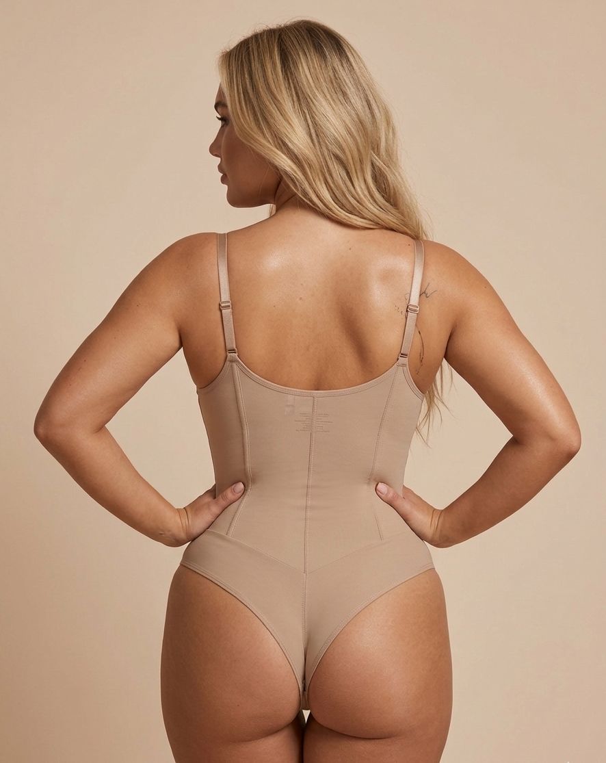 Shapenix Paded Tummy Control Thong Bodysuit