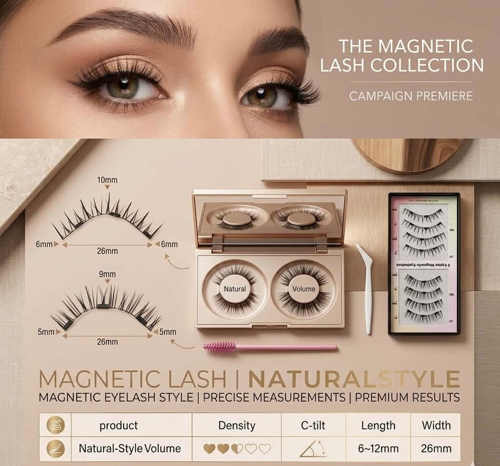 Shapenix "MODERN" Deux Paires De Faux Cils Magnétiques